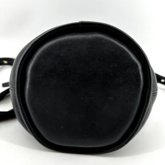 Vintage Coach 9953 Helen's Legacy Duffle Bucket Bag 80's Purse Leather Black - Picture 10 of 10